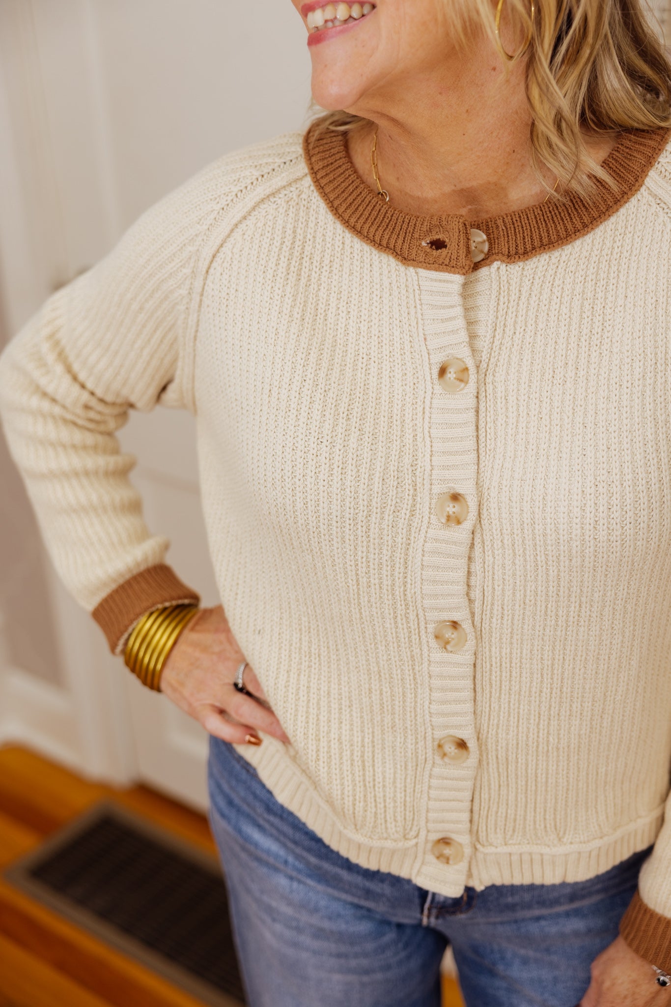 Beige Everyday Cardigan